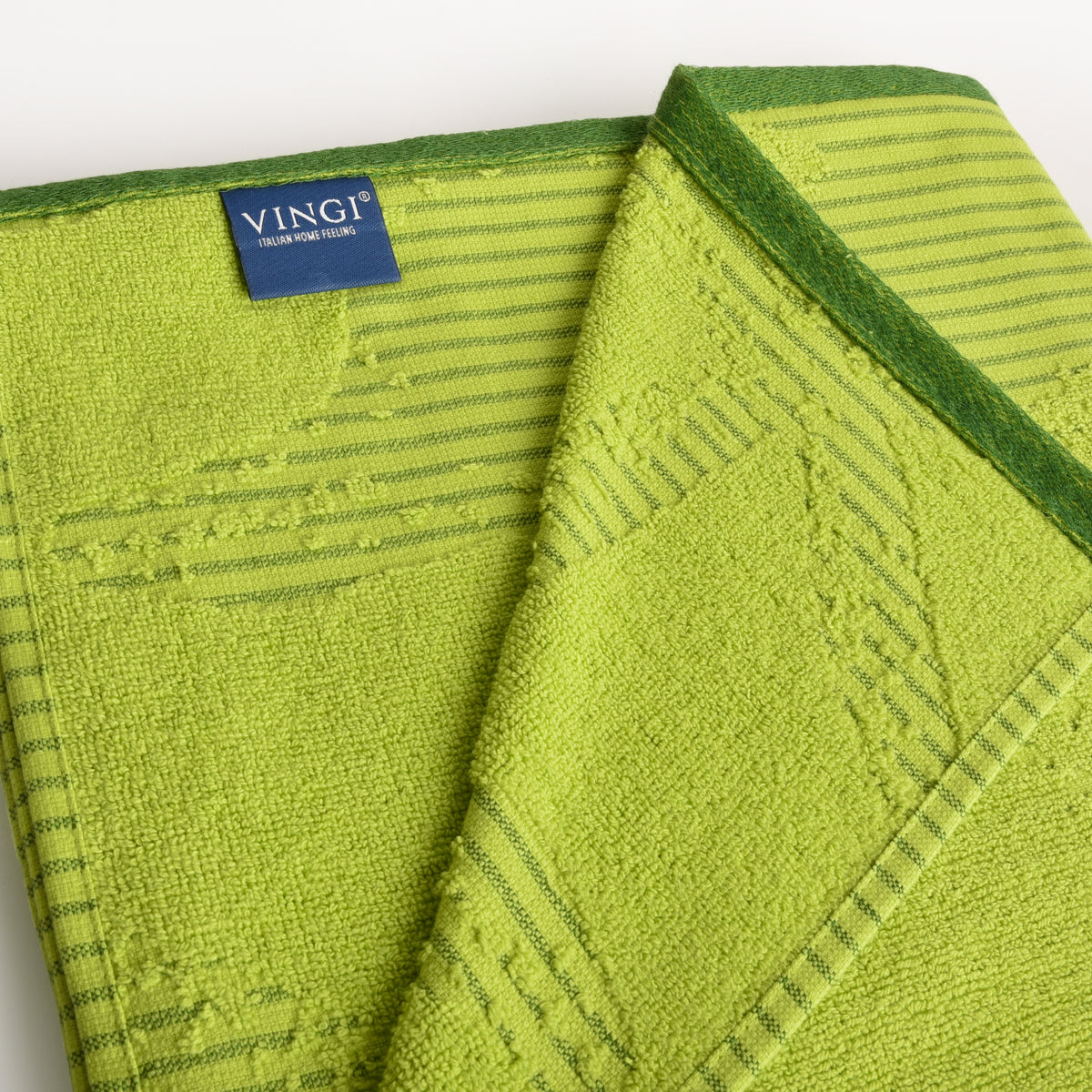 Telo mare Vingi spugna "Malaga" verde lime 100% cotone