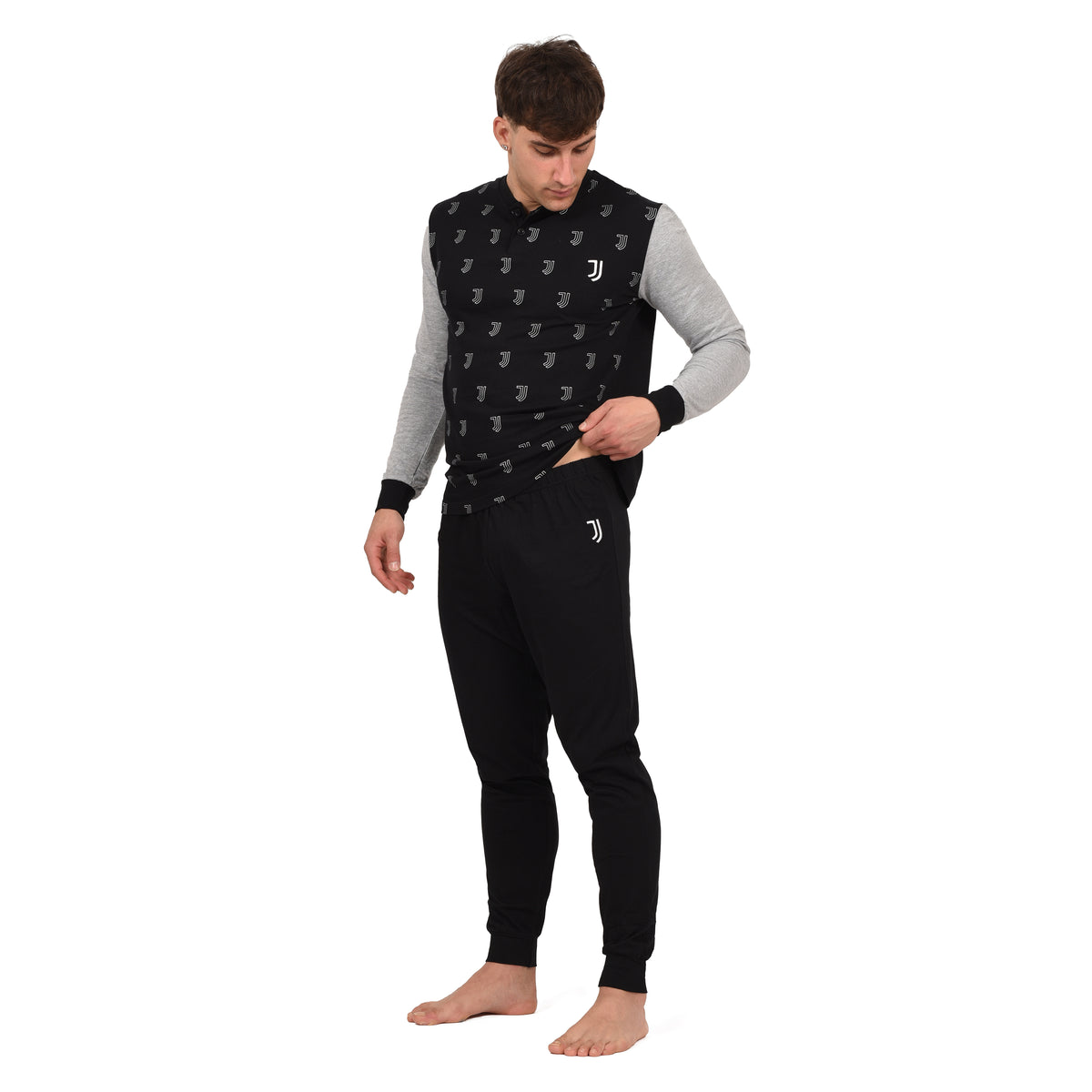Pigiama uomo Juventus FC in cotone leggero bianconero PIGJ T10 2090
