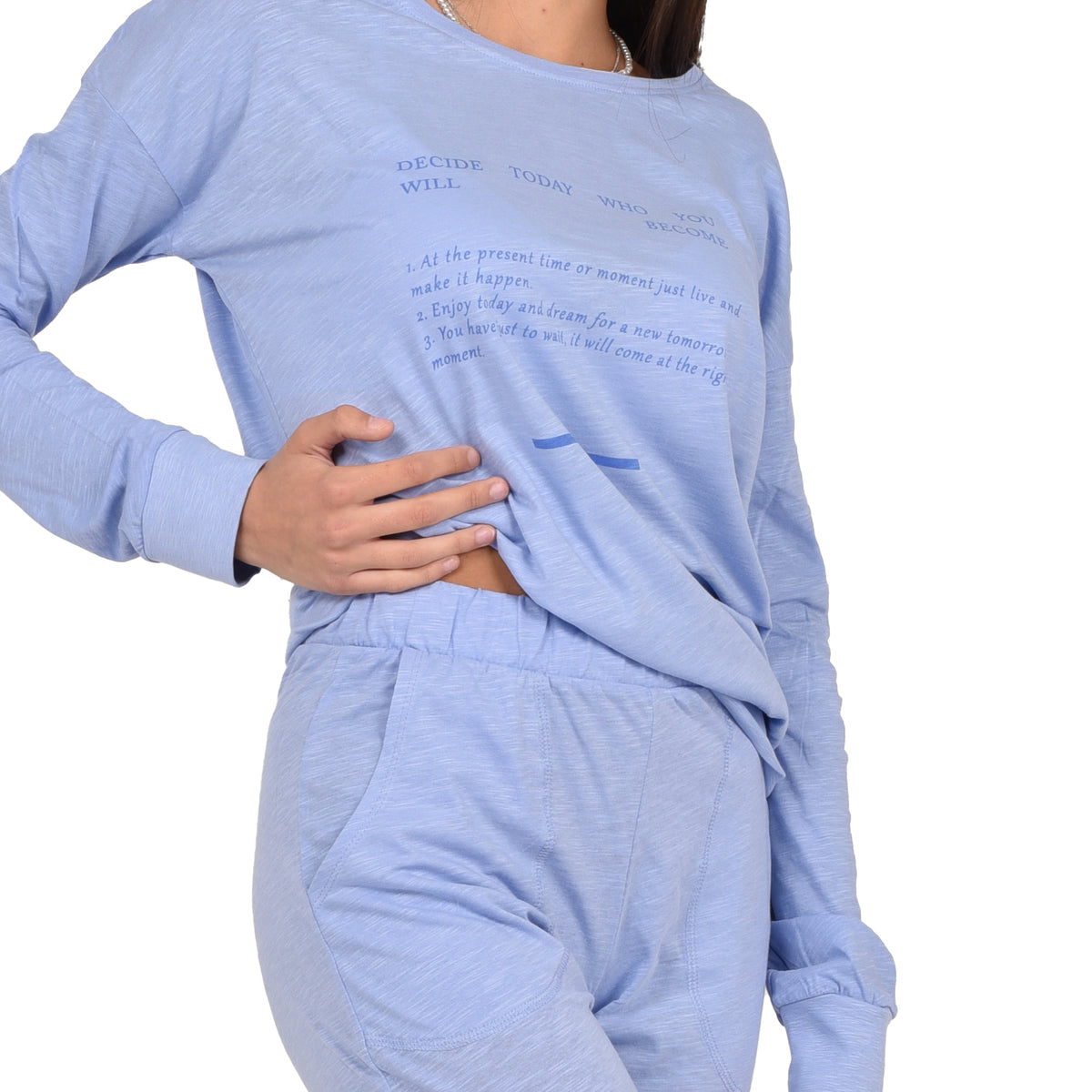 Pigiama donna Jadea 3147 100% cotone ortensia