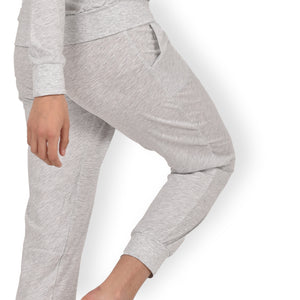 Pigiama donna Jadea 3147 cotone grigio melange