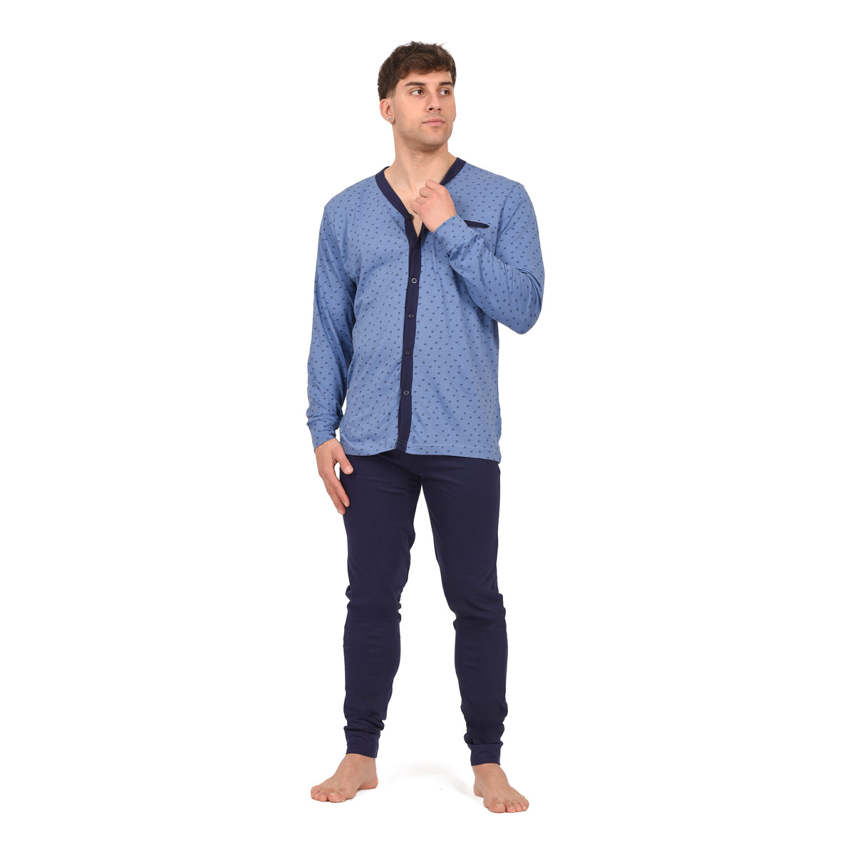 Pigiama uomo 100% cotone Irge IRL1965 aperto