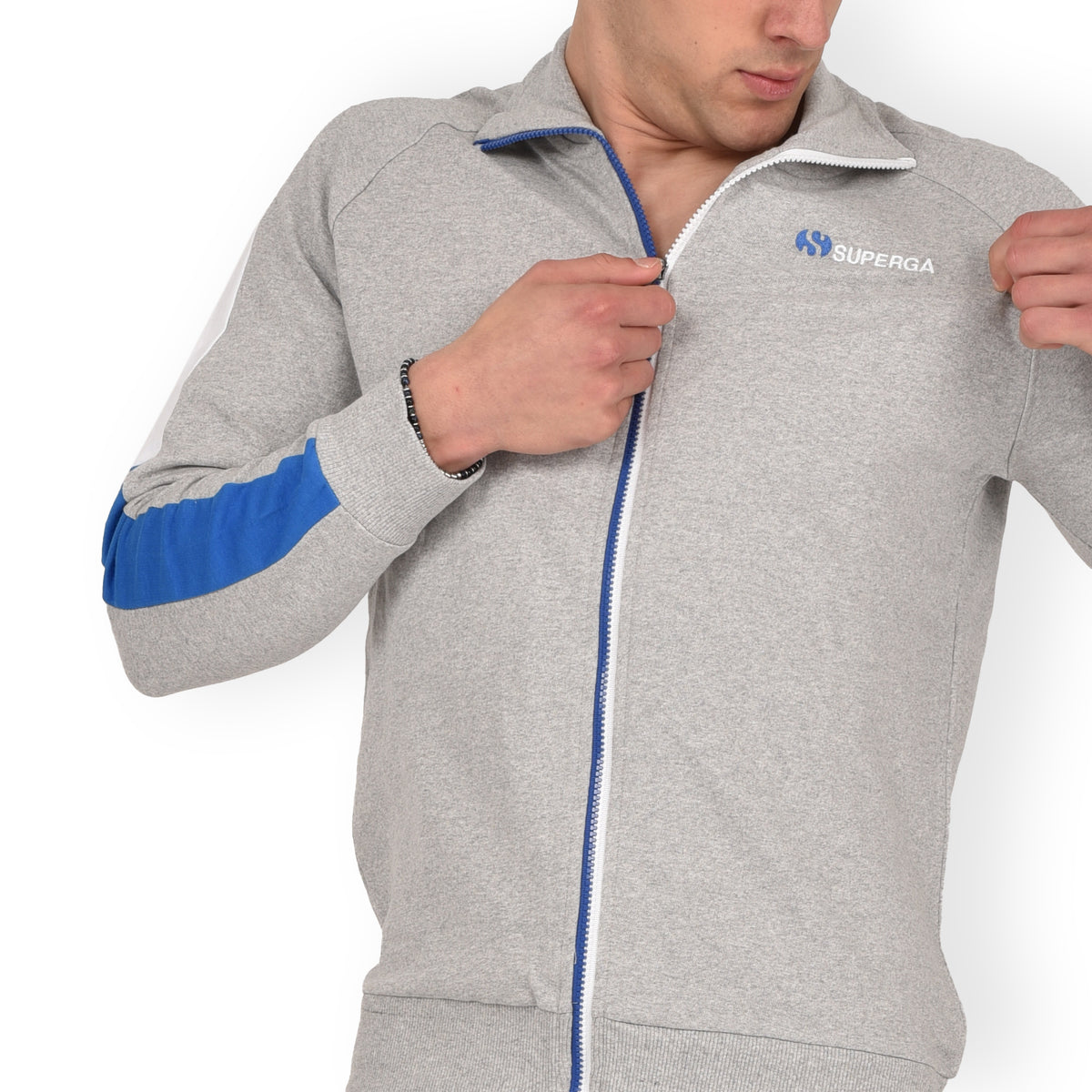 Tuta uomo cotone leggero Superga full zip SMS23107
