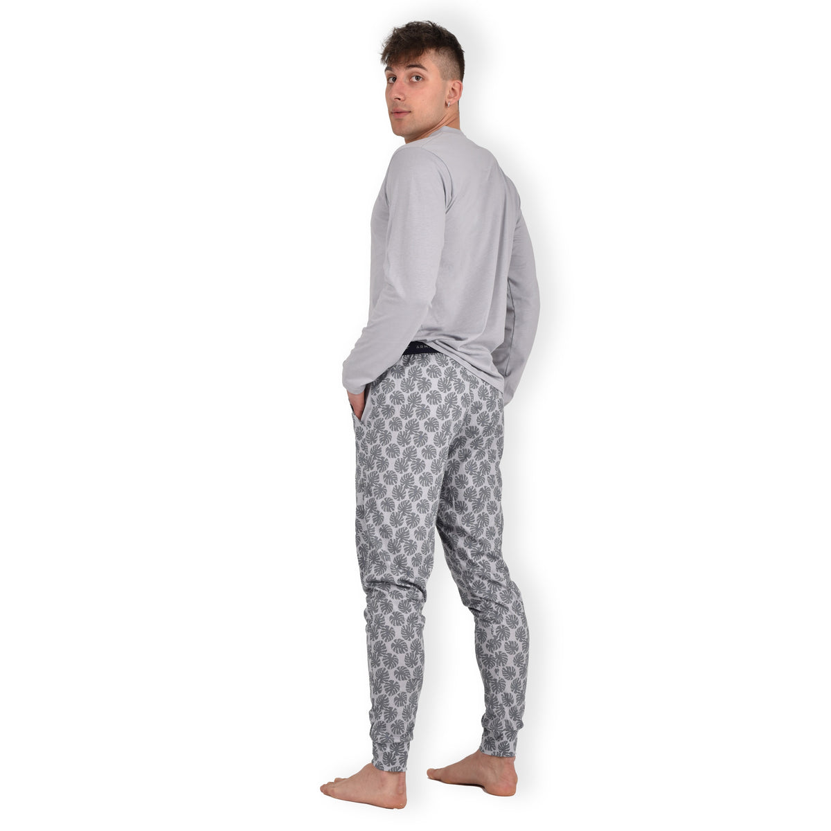 Pigiama cotone leggero Armata di Mare lungo 2242 foglie