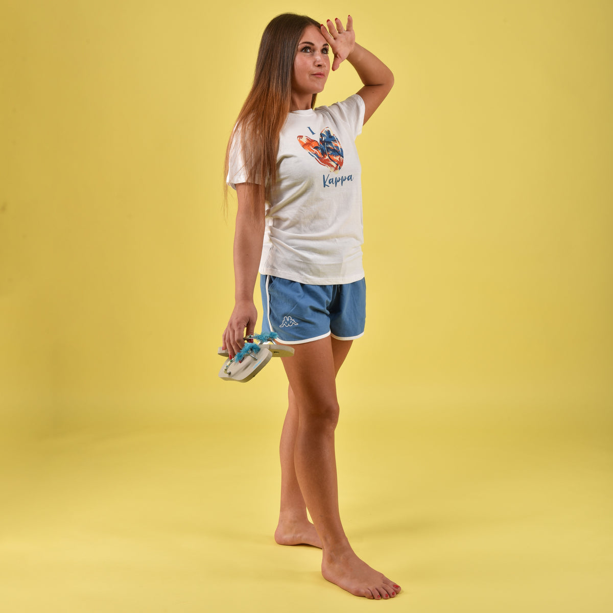Pigiama Kappa donna estivo cotone KWS 22963 bianco