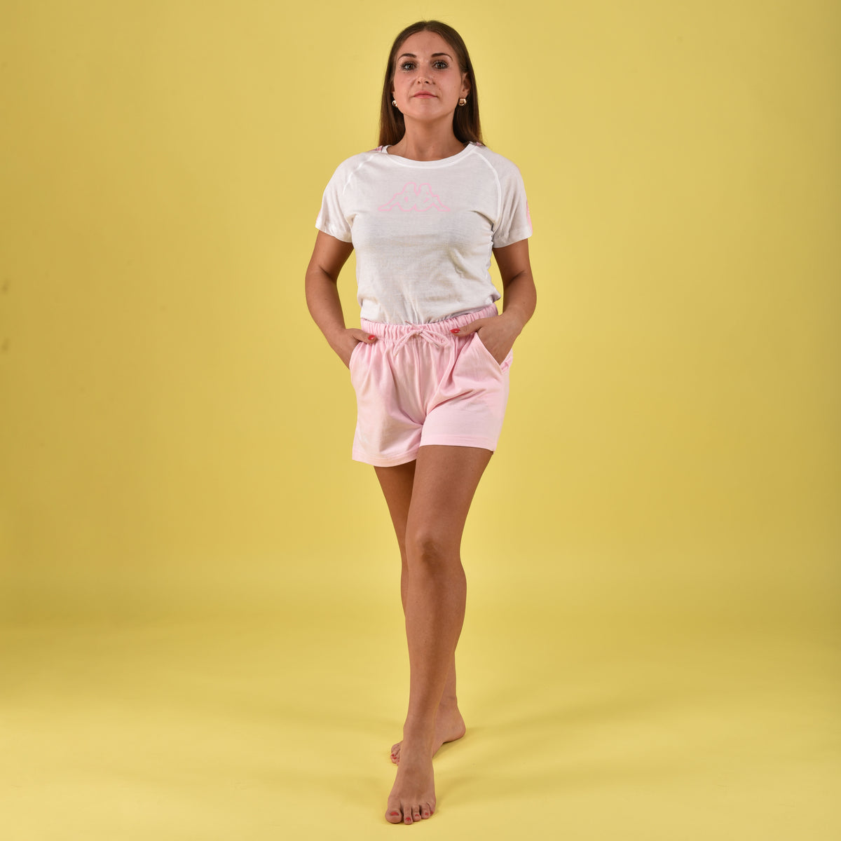 Pigiama donna Kappa KWS 22962 rosa sportivo