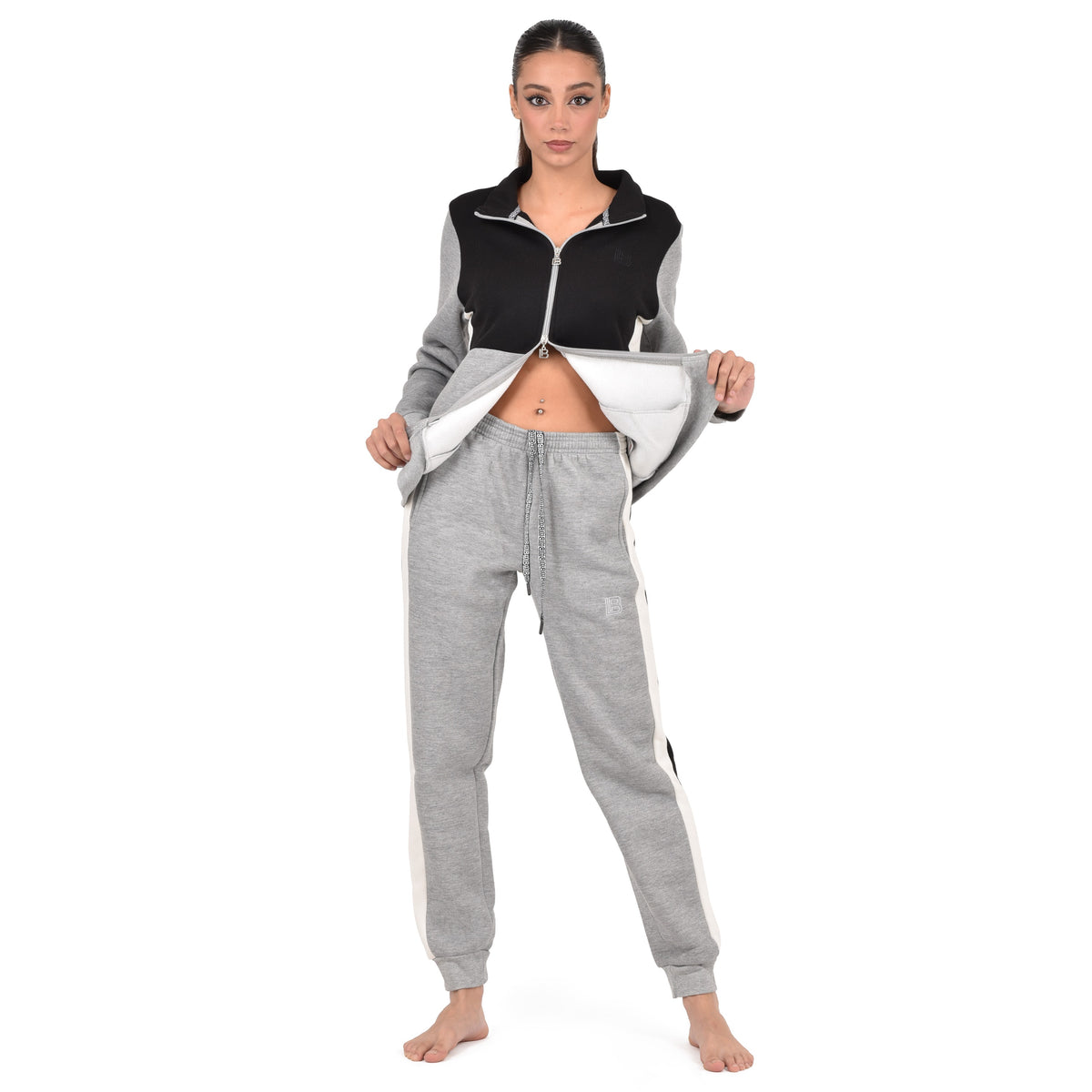 Tuta donna invernale Laura Biagiotti BOS96577S caldissima grigio nero