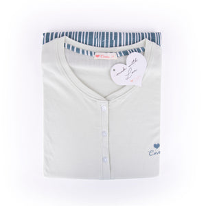 Pigiama donna Enrico Coveri EP2039 corto cotone verdino