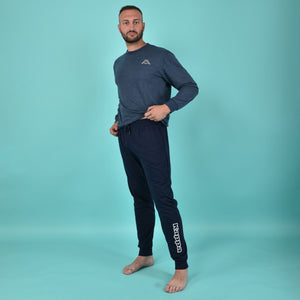 Pigiama uomo stile tuta Kappa KMS 22850 cotone Jeans Melange