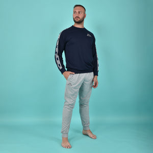 Pigiama uomo stile tuta Kappa KMS 22851 cotone Navy