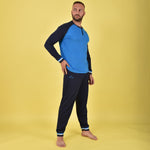 Pigiama uomo cotone Kappa KMS22801 azzurro