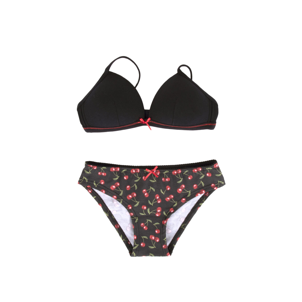 Coordinato jadea 4212 reggiseno triangolo senza ferretto + slip cotone nero