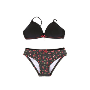 Coordinato jadea 4212 reggiseno triangolo senza ferretto + slip cotone nero
