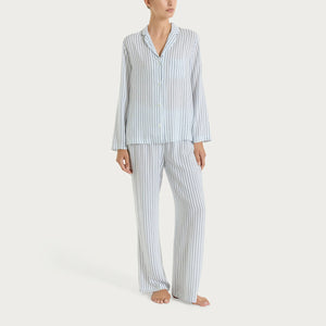 Pigiama donna maglia aperta a righe Ragno DT31N7