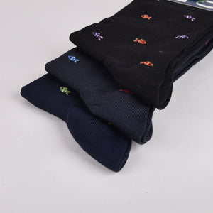 Calze uomo corte Enrico Coveri dynamic 263 var B cotone pesci 3 paia