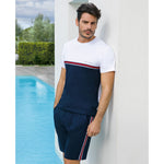 Pigiama uomo Enrico Coveri EA2033 corto cotone bianco