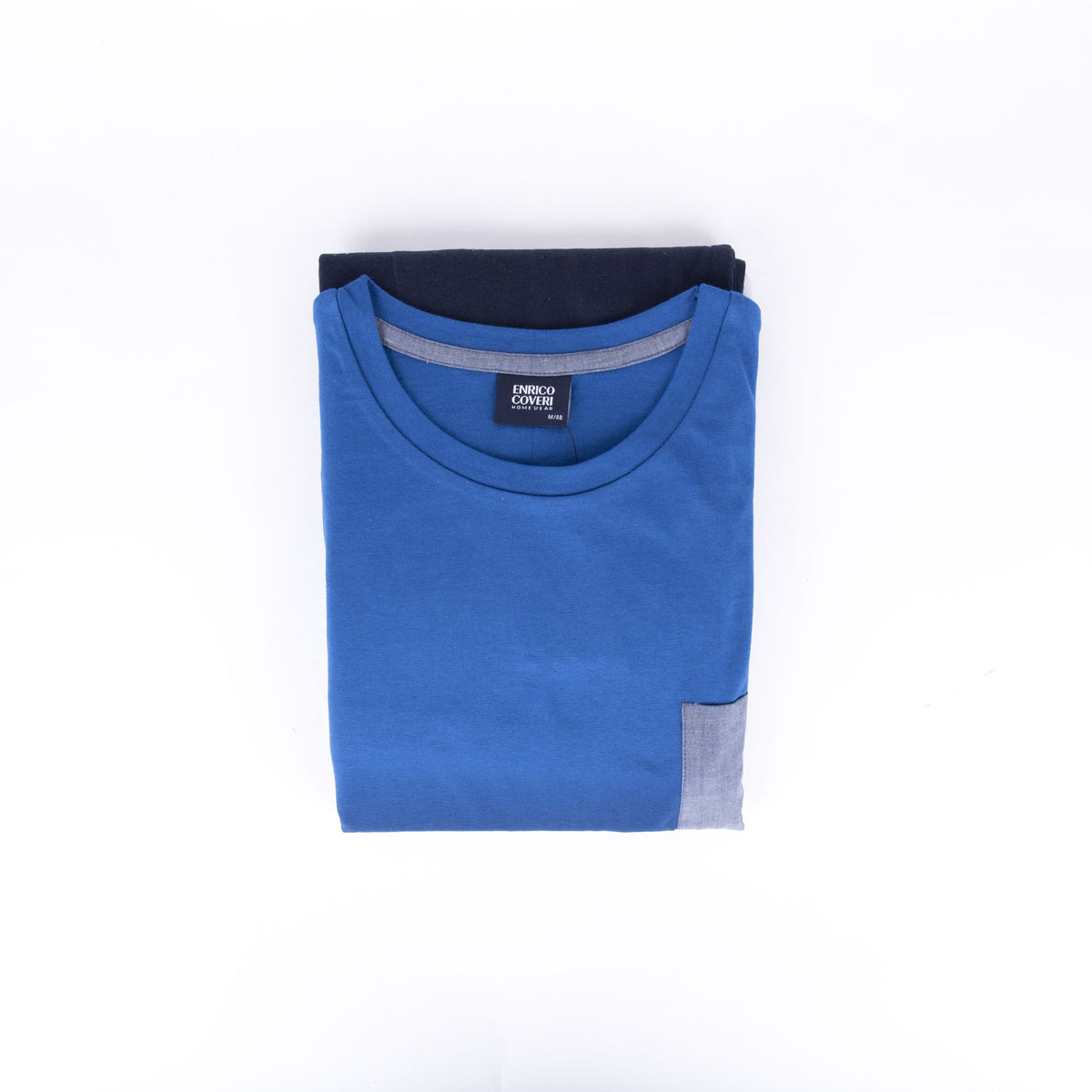 Pigiama uomo Enrico Coveri EA2037 corto cotone blu