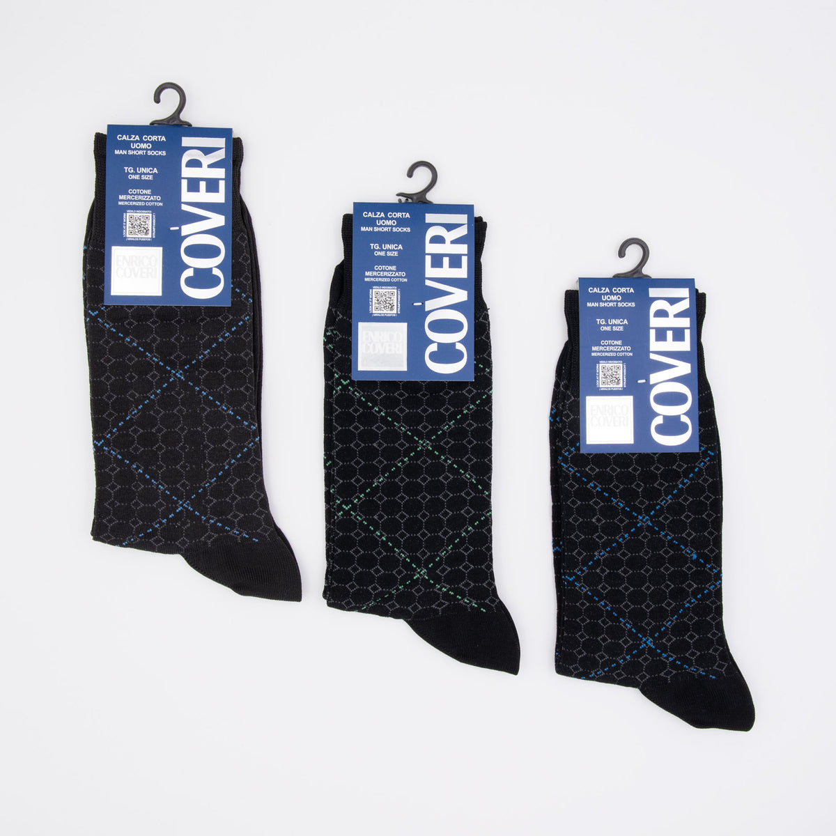 Calze corte uomo Enrico Coveri 245 cotone 3 paia Var. C