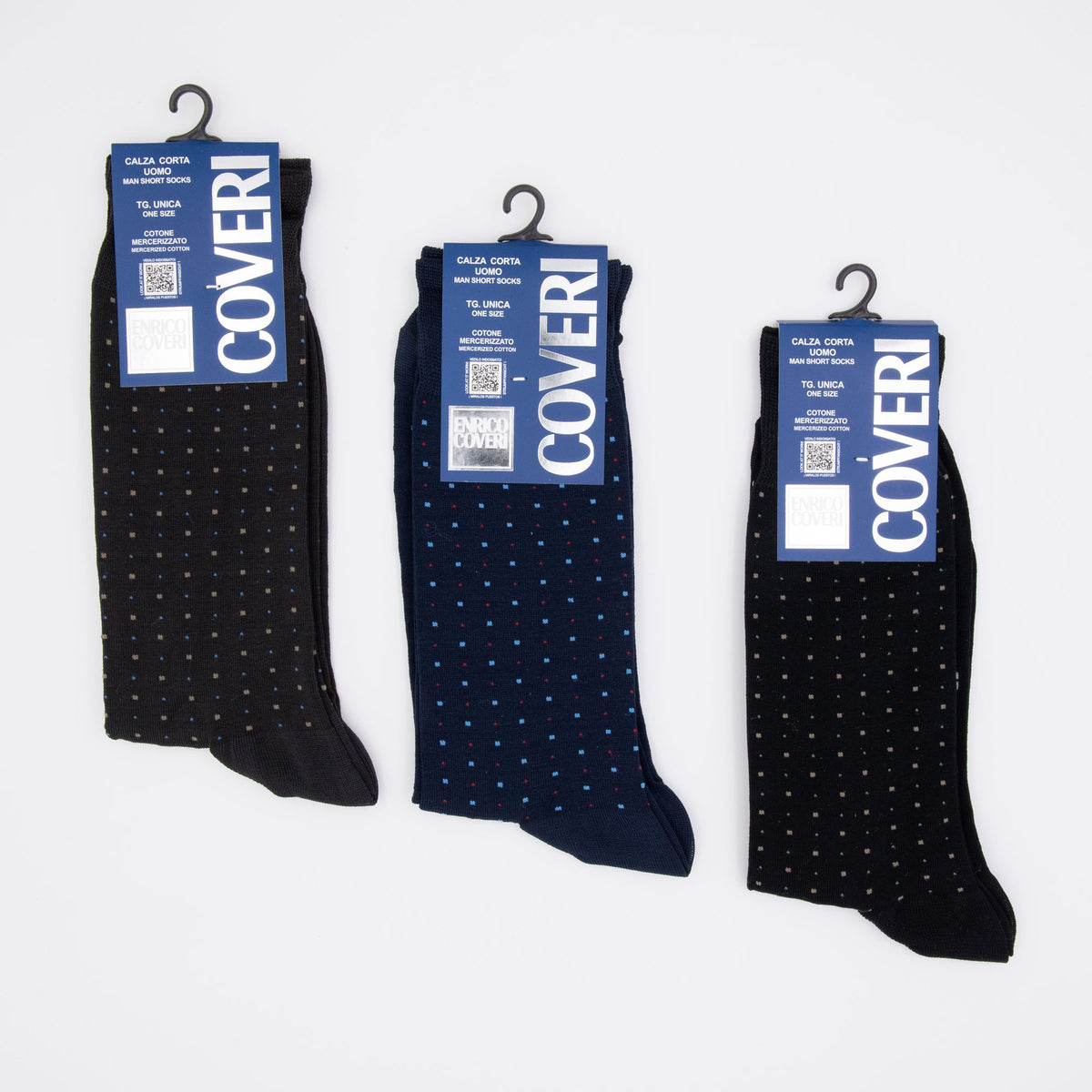 Calze corte uomo Enrico Coveri 246 cotone 3 paia Var.A