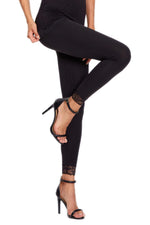 Leggings da donna Rossoporpora ED150 lungo con pizzo