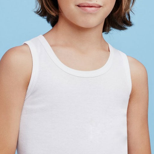 Canottiera da bambino ellepi 384 in cotone 3 pz