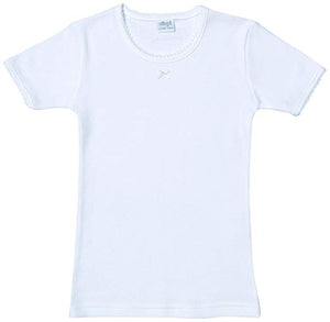 Maglia bimba ellepi 651 manica corta caldo cotone garzato 3 pz