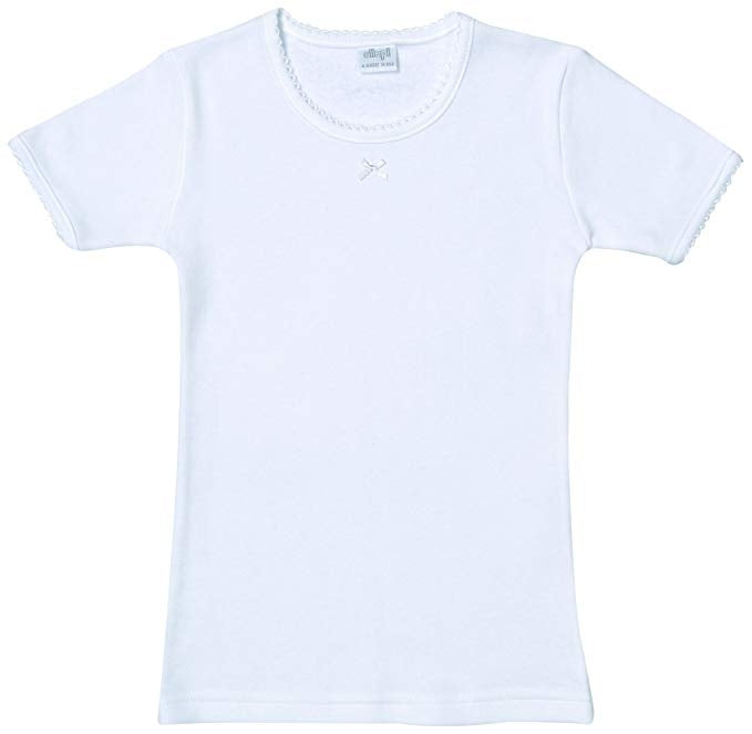 Maglia bimba ellepi 651 manica corta caldo cotone garzato 3 pz