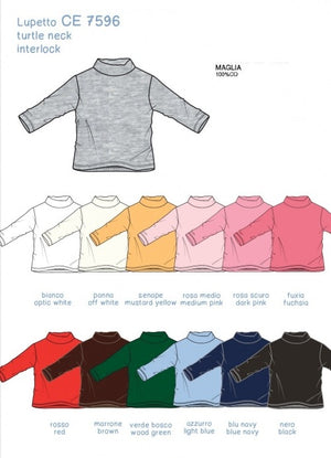 Lupetto unisex ellepi 7596 manica lunga caldo cotone