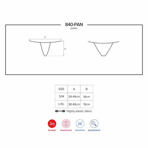 Slip tanga donna sexy Obsessive 840-pan-1 nero