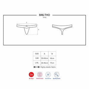Perizoma sexy Obsessive 846-tho-1 nero pendente