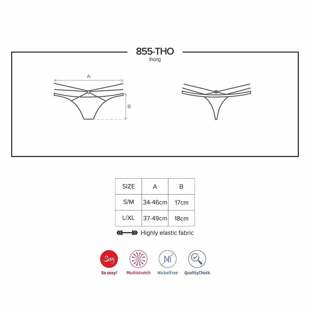 Sexy perizoma Obsessive 855-tho-1 nero