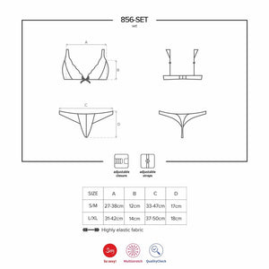 Sexy coordinato reggiseno + perizoma Obsessive 856-set-1