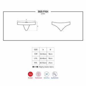 Slip brasiliana Obsessive 866-pan-1 in pizzo nero