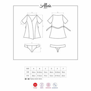Sexy vestaglia donna Obsessive alluria peignoir e thong