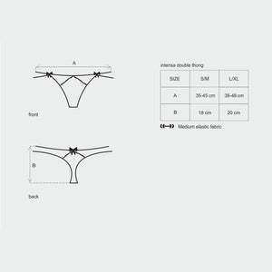 Perizoma sexy Obsessive intensa double thong nero