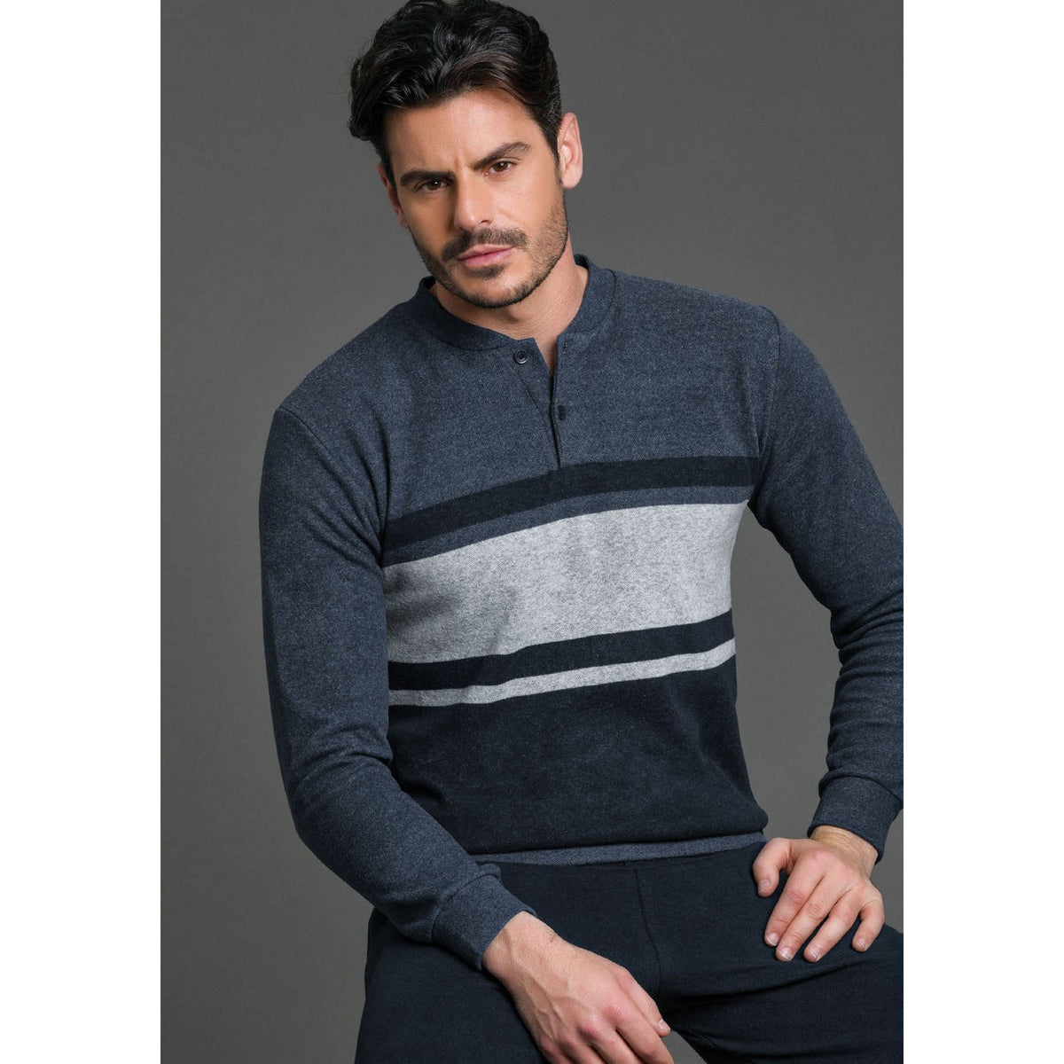 Pigiama uomo invernale punto milano jeans Enrico Coveri 2072
