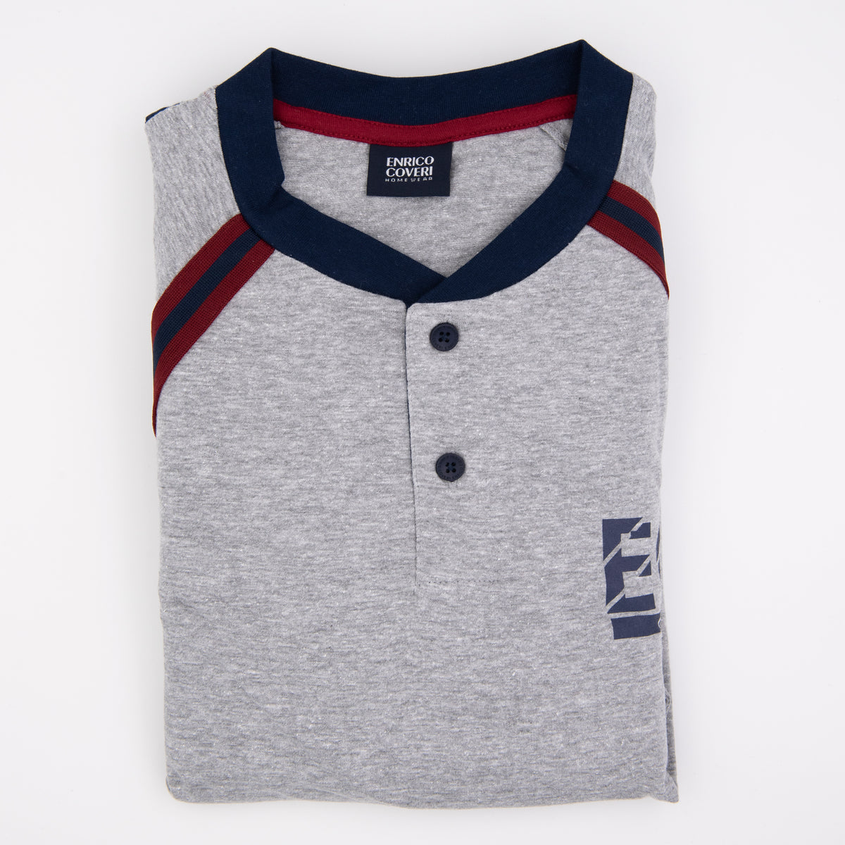 Pigiama uomo Enrico Coveri EP8124 cotone grigio