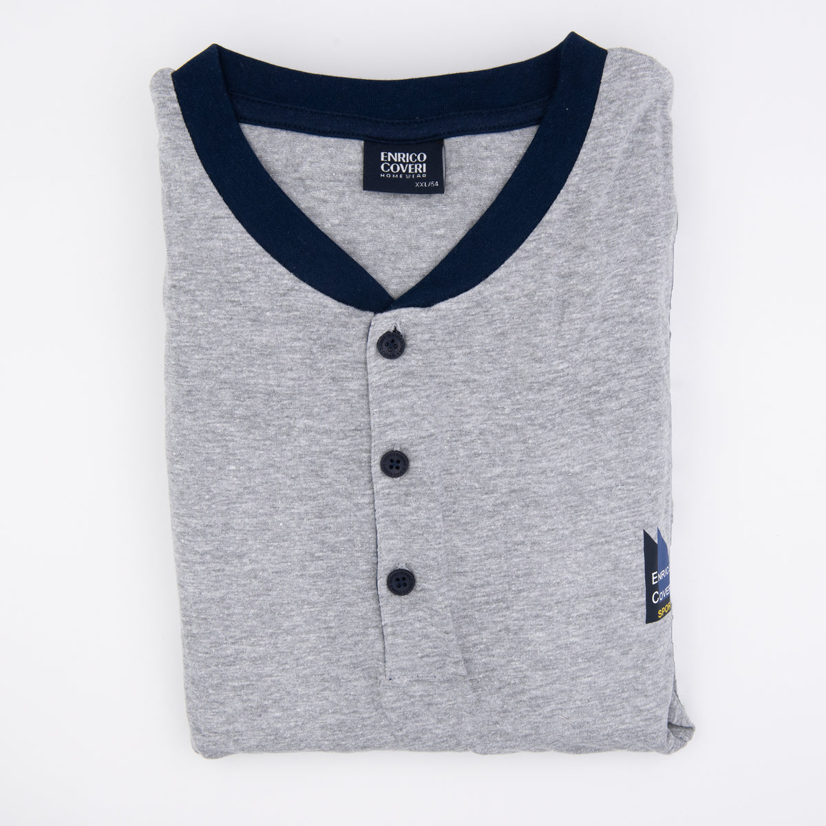 Pigiama uomo Enrico Coveri EP8130 cotone grigio