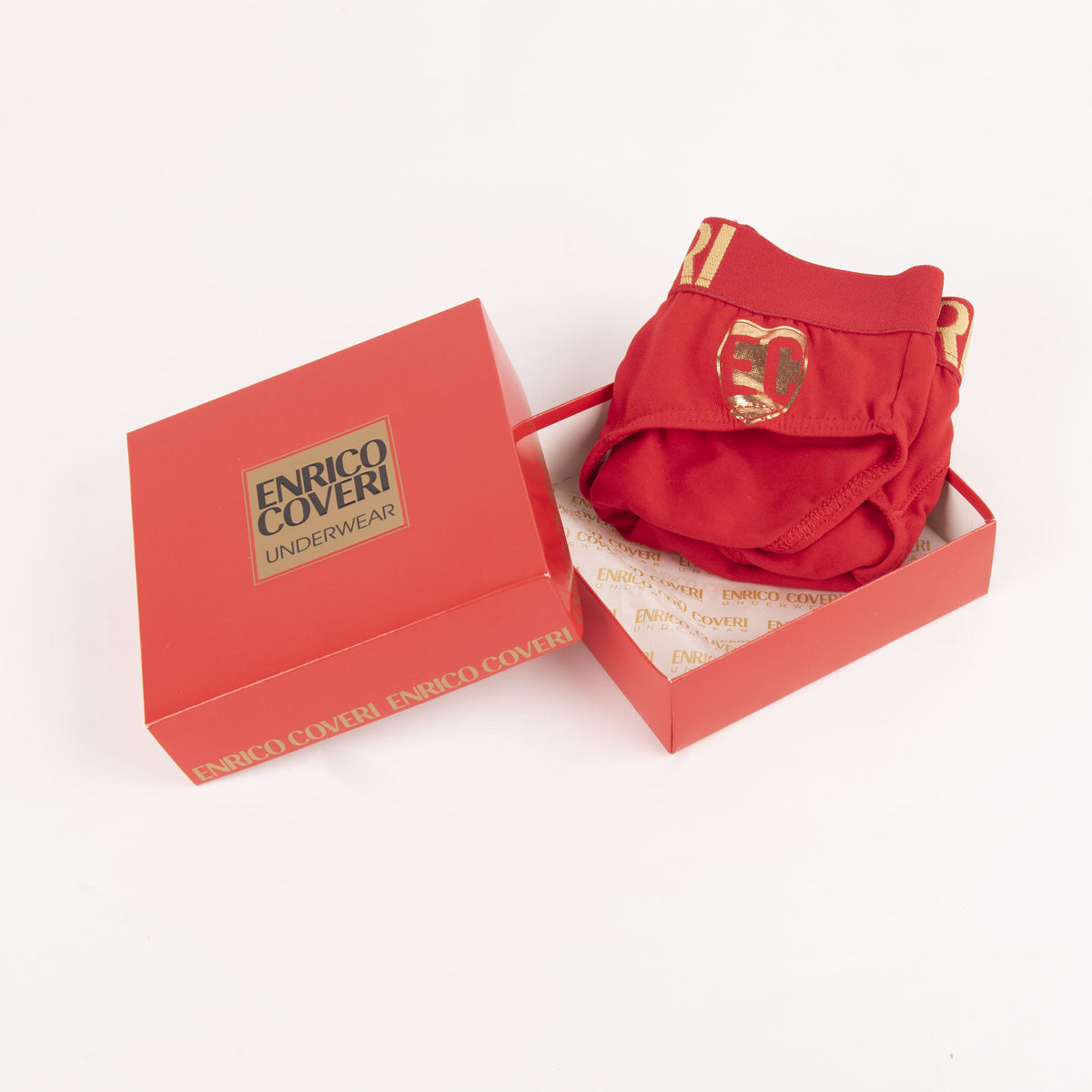 Slip uomo Enrico Coveri intimo oro e rosso Natale capodanno