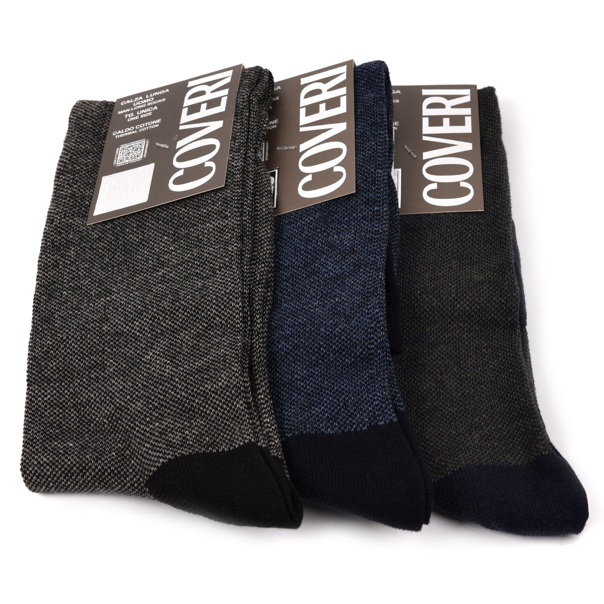 Calze uomo lunghe caldo cotone Enrico Coveri fashionline 193C