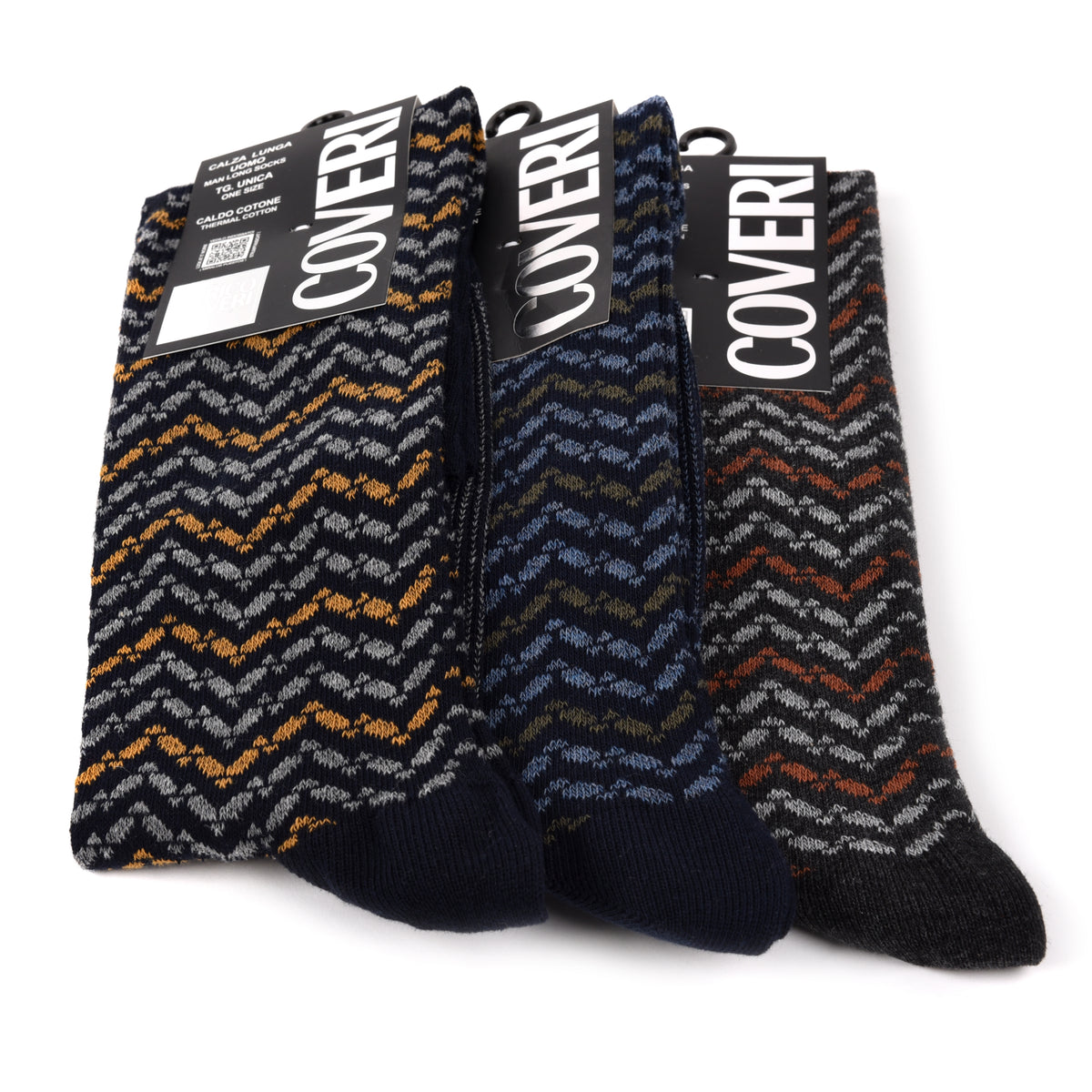 Calze uomo lunghe caldo cotone Enrico Coveri winter line 332C