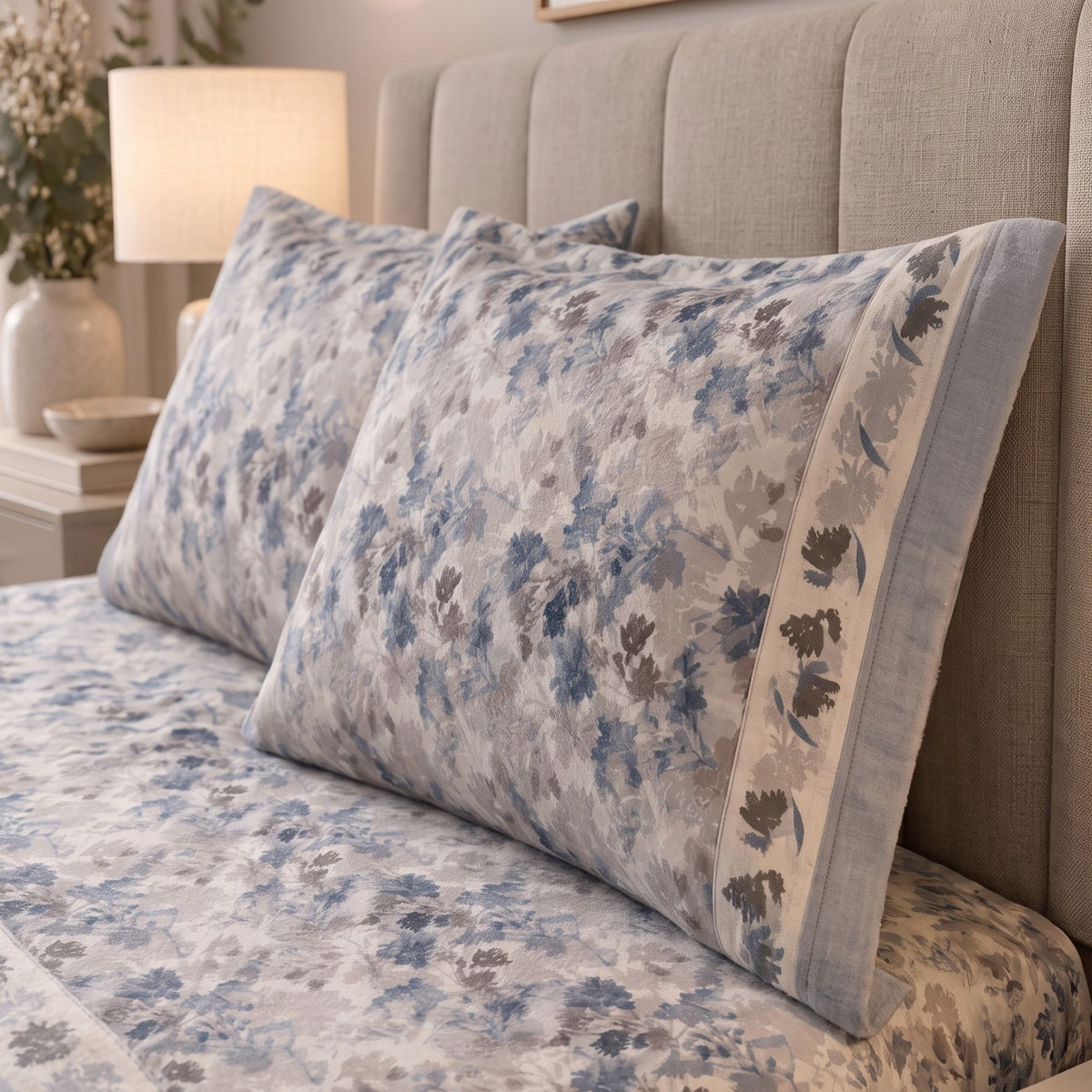 Completo letto in flanella di cotone Enrico Coveri Alya