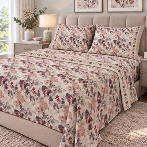 Completo letto in flanella di cotone Enrico Coveri Alya