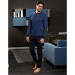 Pigiama uomo Enrico Coveri cotone caldo EP 2057 jeans