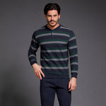 Pigiama uomo invernale Enrico Coveri EP2111 caldo punto milano blu