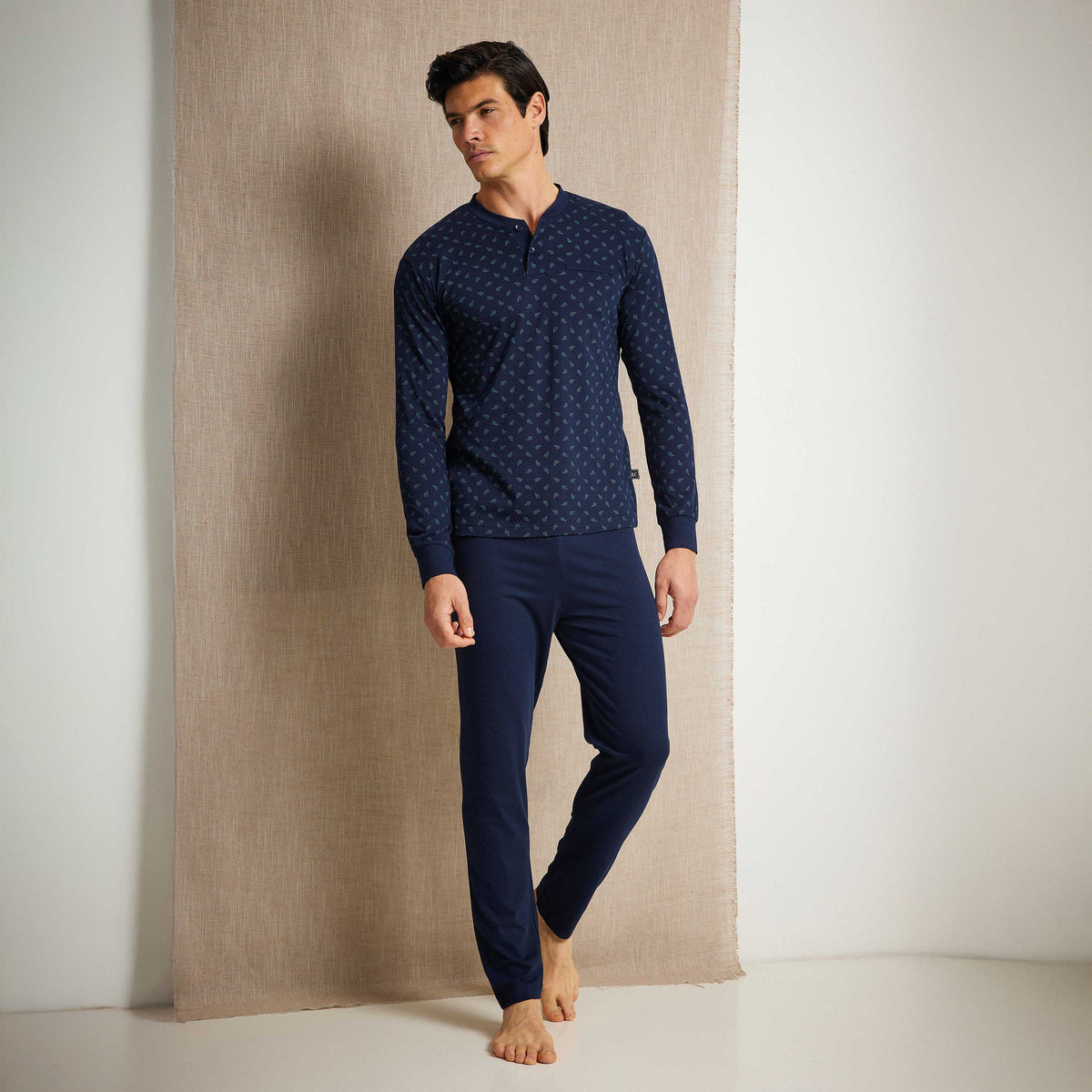 Pigiama Uomo in cotone scollo a serafino Enrico Coveri EP1185