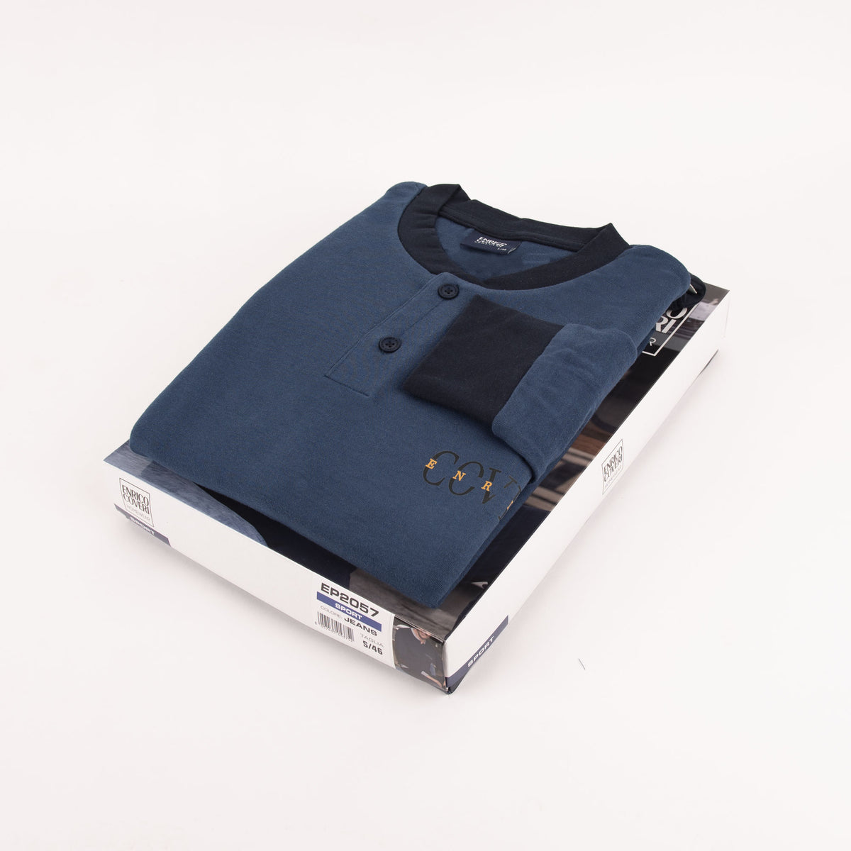 Pigiama uomo Enrico Coveri cotone caldo EP 2057 jeans