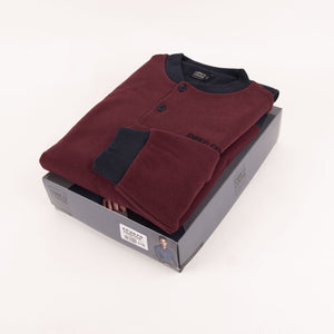 Pigiama uomo caldo punto milano Enrico coveri EP2070 bordeaux