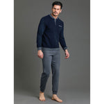 Pigiama uomo caldo punto milano Enrico coveri EP2070 blu
