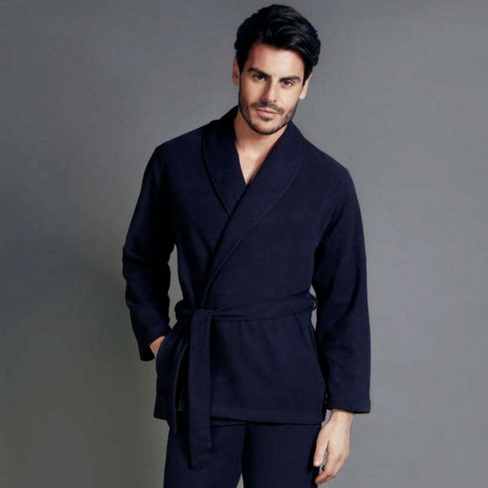 Vestaglia uomo Enrico Coveri ep5050 corta da camera in punto milano blu 