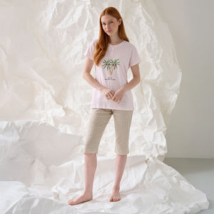Pigiama donna corto in cotone Enrico Coveri EP5324